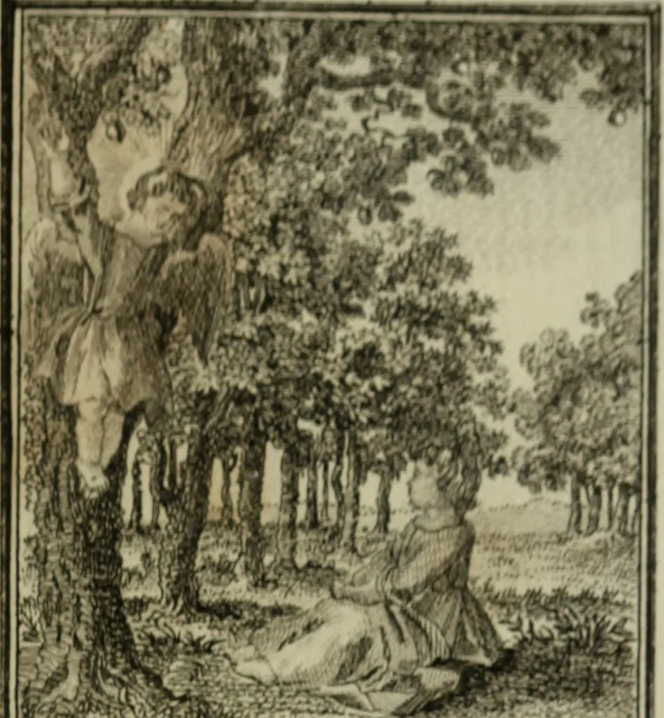 An illustration from L'ame amante de son Dieu, représentée dans les emblemes de Hermannus Hugo, et dans ceux d'Othon Vaenius sur l'amour divin. Avec des figures nouvelles accompagnées de vers qui en font l'application aux dispositions les plus essentielles de la vie intérieure, 1790, leaf 70