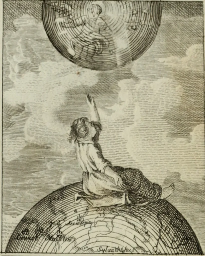 An illustration from L'ame amante de son Dieu, représentée dans les emblemes de Hermannus Hugo, et dans ceux d'Othon Vaenius sur l'amour divin. Avec des figures nouvelles accompagnées de vers qui en font l'application aux dispositions les plus essentielles de la vie intérieure, 1790, leaf 83