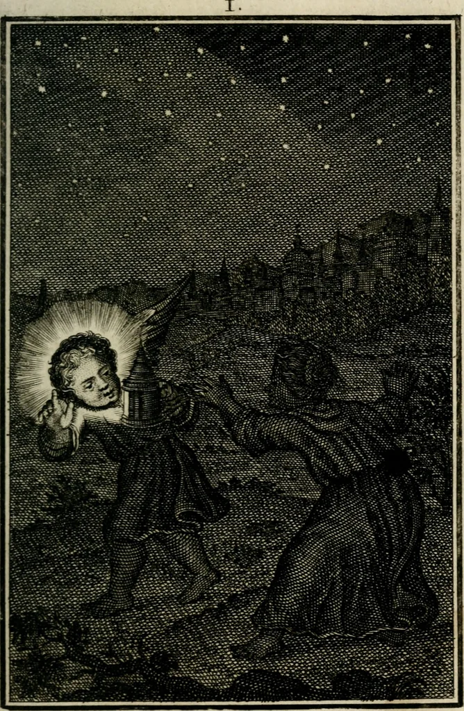 An illustration from L'ame amante de son Dieu, representée dans les emblémes de Hermannus Hugo sur ses pieux desirs: & dans ceux d'Othon Vaenius sur l'amour divin, 1717, leaf 224