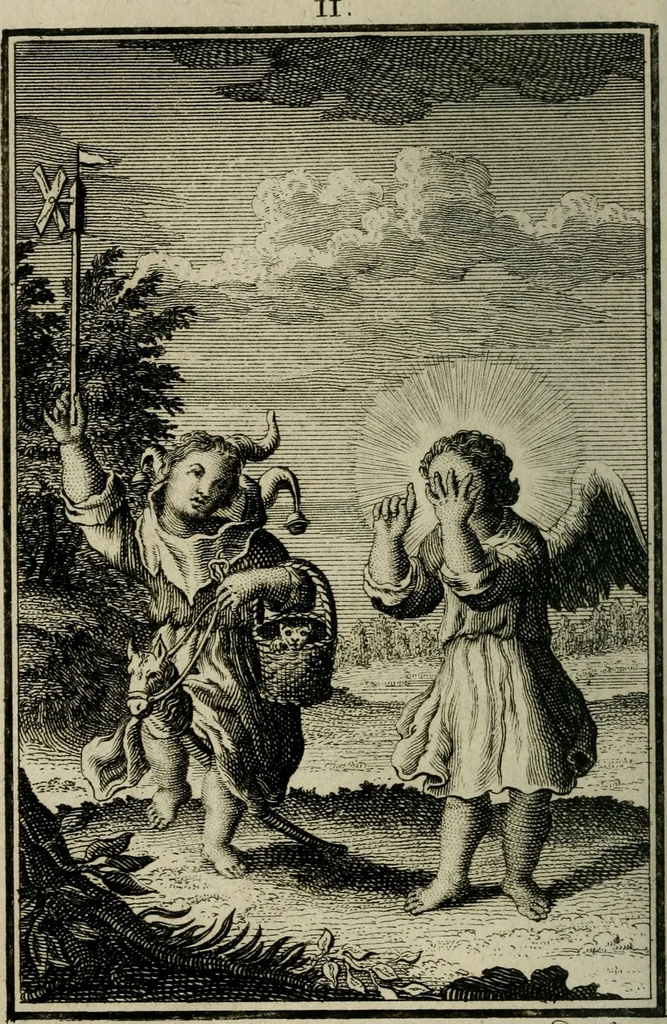 An illustration from L'ame amante de son Dieu, representée dans les emblémes de Hermannus Hugo sur ses pieux desirs: & dans ceux d'Othon Vaenius sur l'amour divin, 1717, leaf 227