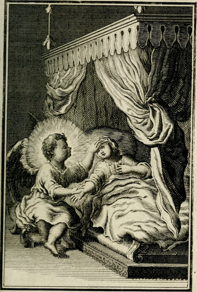 An illustration from L'ame amante de son Dieu, representée dans les emblémes de Hermannus Hugo sur ses pieux desirs: & dans ceux d'Othon Vaenius sur l'amour divin, 1717, leaf 228