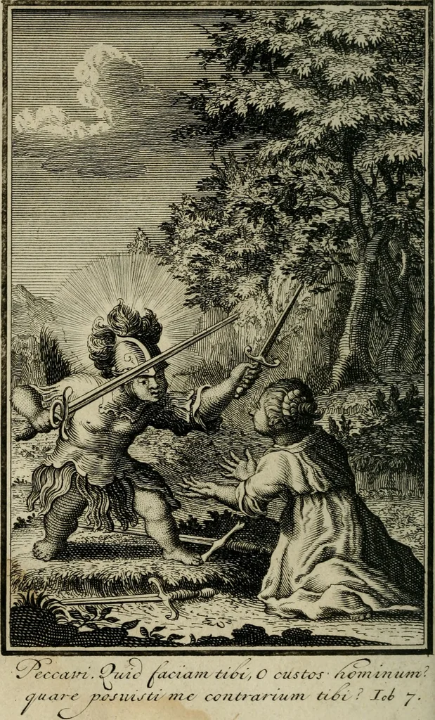 An illustration from L'ame amante de son Dieu, representée dans les emblémes de Hermannus Hugo sur ses pieux desirs: & dans ceux d'Othon Vaenius sur l'amour divin, 1717, leaf 235