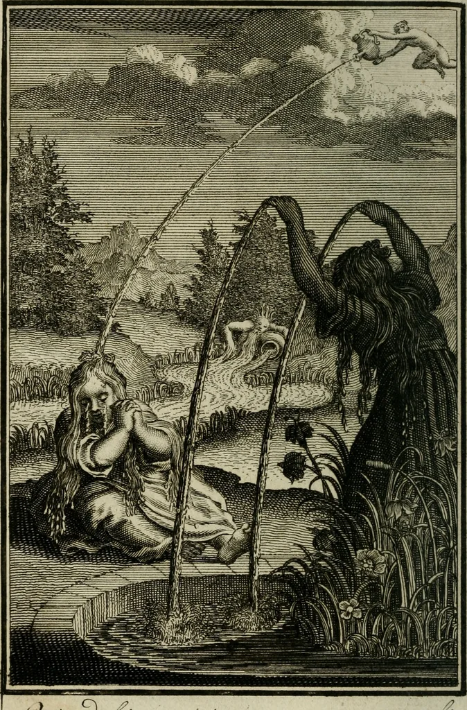 An illustration from L'ame amante de son Dieu, representée dans les emblémes de Hermannus Hugo sur ses pieux desirs: & dans ceux d'Othon Vaenius sur l'amour divin, 1717, leaf 239