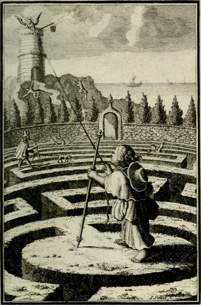 An illustration from L'ame amante de son Dieu, representée dans les emblémes de Hermannus Hugo sur ses pieux desirs: & dans ceux d'Othon Vaenius sur l'amour divin, 1717, leaf 256