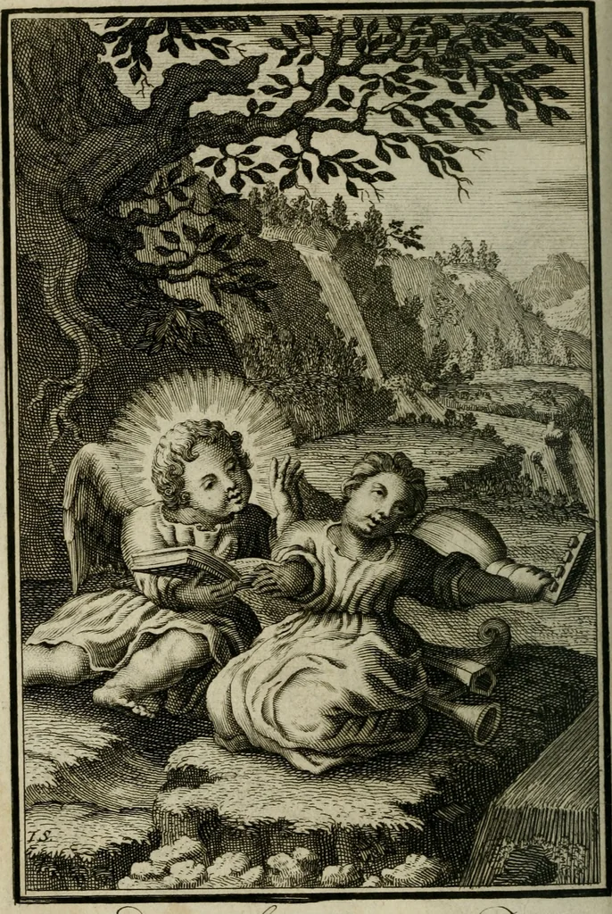 An illustration from L'ame amante de son Dieu, representée dans les emblémes de Hermannus Hugo sur ses pieux desirs: & dans ceux d'Othon Vaenius sur l'amour divin, 1717, leaf 283