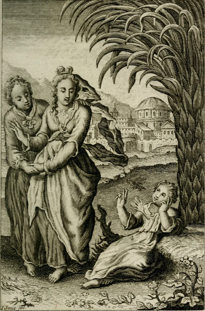 An illustration from L'ame amante de son Dieu, representée dans les emblémes de Hermannus Hugo sur ses pieux desirs: & dans ceux d'Othon Vaenius sur l'amour divin, 1717, leaf 284