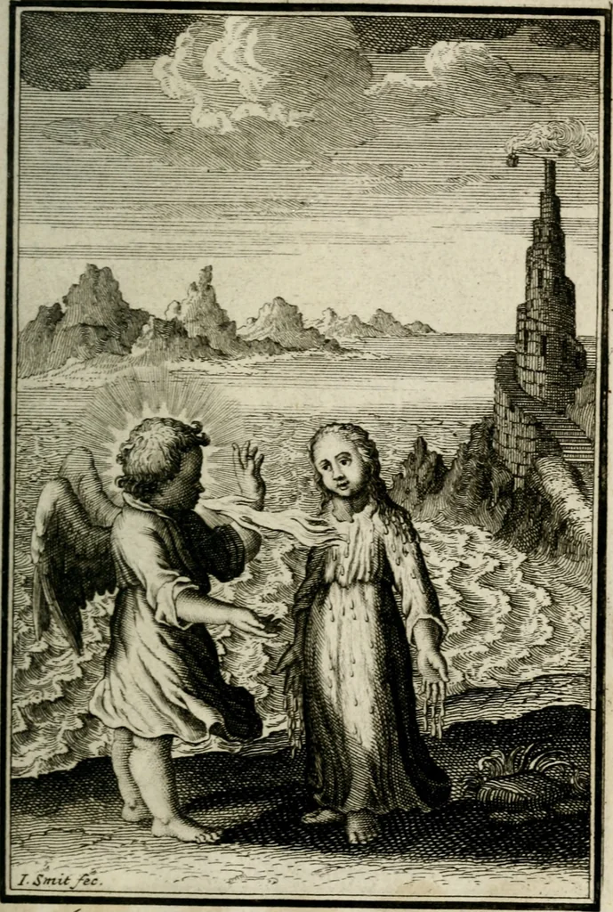 An illustration from L'ame amante de son Dieu, representée dans les emblémes de Hermannus Hugo sur ses pieux desirs: & dans ceux d'Othon Vaenius sur l'amour divin, 1717, leaf 292