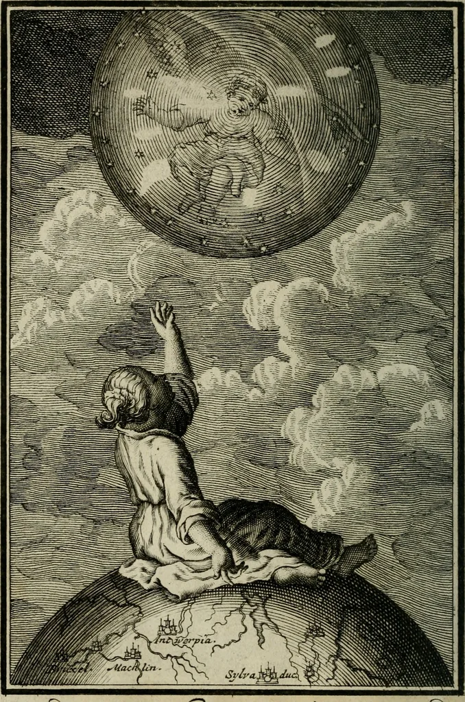 An illustration from L'ame amante de son Dieu, representée dans les emblémes de Hermannus Hugo sur ses pieux desirs: & dans ceux d'Othon Vaenius sur l'amour divin, 1717, leaf 295