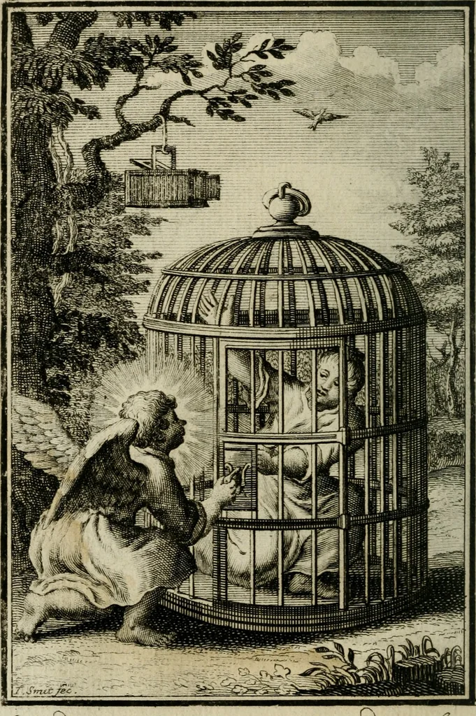 An illustration from L'ame amante de son Dieu, representée dans les emblémes de Hermannus Hugo sur ses pieux desirs: & dans ceux d'Othon Vaenius sur l'amour divin, 1717, leaf 303