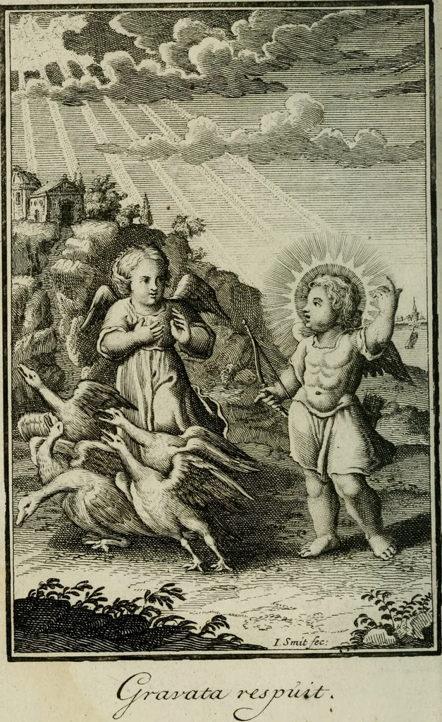 An illustration from L'ame amante de son Dieu, representée dans les emblémes de Hermannus Hugo sur ses pieux desirs: & dans ceux d'Othon Vaenius sur l'amour divin, 1717, leaf 359
