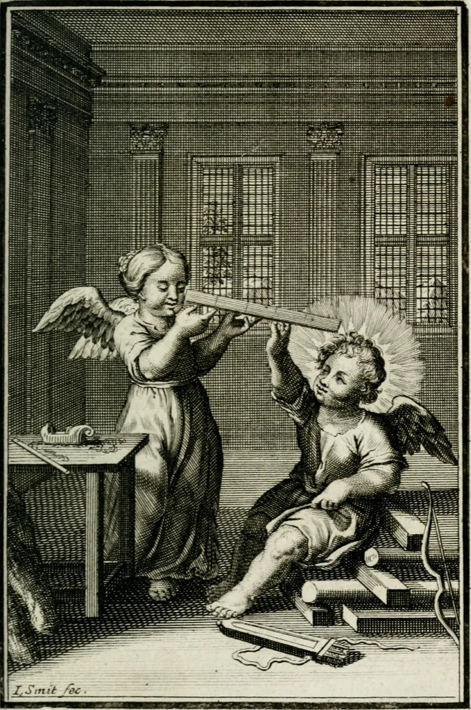 An illustration from L'ame amante de son Dieu, representée dans les emblémes de Hermannus Hugo sur ses pieux desirs: & dans ceux d'Othon Vaenius sur l'amour divin, 1717, leaf 376