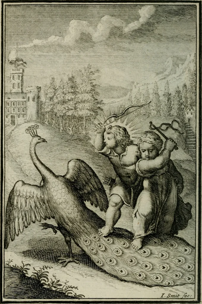 An illustration from L'ame amante de son Dieu, representée dans les emblémes de Hermannus Hugo sur ses pieux desirs: & dans ceux d'Othon Vaenius sur l'amour divin, 1717, leaf 417