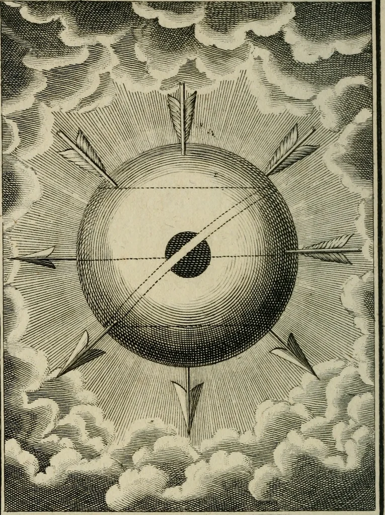 An illustration from L'ame amante de son Dieu, representée dans les emblémes de Hermannus Hugo sur ses pieux desirs: & dans ceux d'Othon Vaenius sur l'amour divin, 1717, leaf 85
