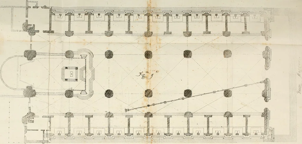 An illustration from La meridiana del tempio di S. Petronio : tirata, e preparata per le osseruazioni astronomiche l'anno 1655 : riuista, e restaurata l'anno 1695, 1695, leaf 97