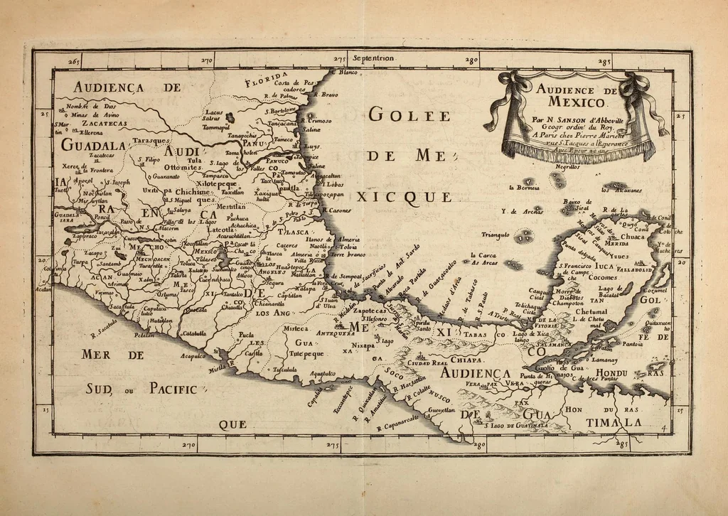 An illustration from L'Amerique, en plusieurs cartes nouvelles, et exactes, &c [cartographic material] : en divers traitez de geographie, et d'histoire : la ou sont descrits succinctement, & avec une belle methode, & facile : ses empires, ses monarchies, ses estats, &c. : les moeurs, les langues, les religions, le negoce et la richesse de ses peuples, &c. : et ce qu'il y a de plus beau & de plus rare dans toutes ses parties, & dans ses isles, 1667, leaf 67