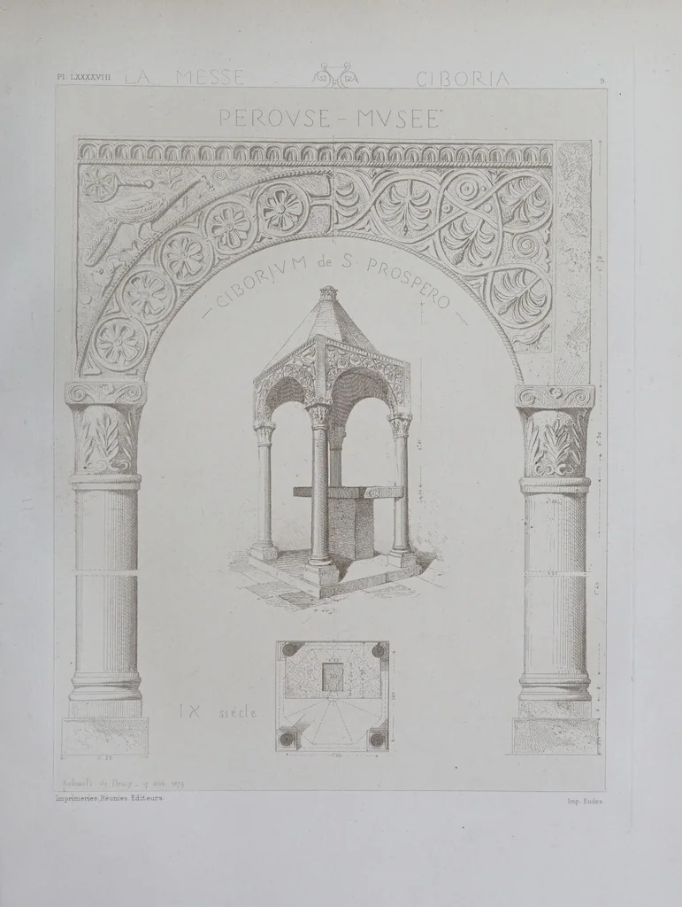An illustration from La messe : études archéologiques sur ses monuments, 1883, leaf 221