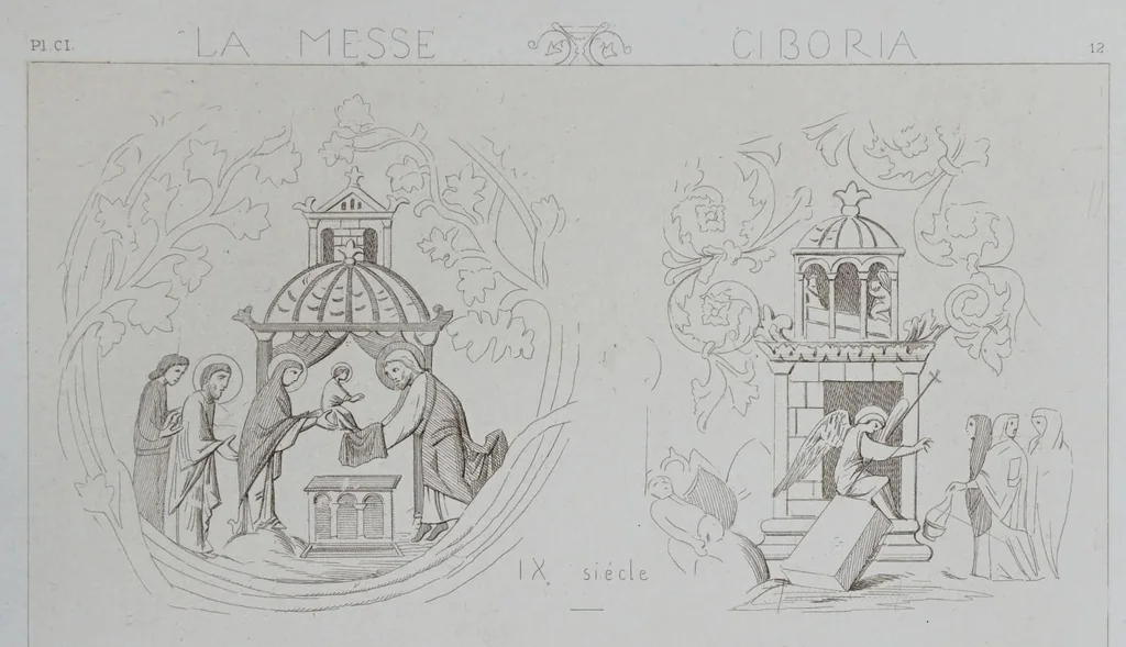 An illustration from La messe : études archéologiques sur ses monuments, 1883, leaf 227