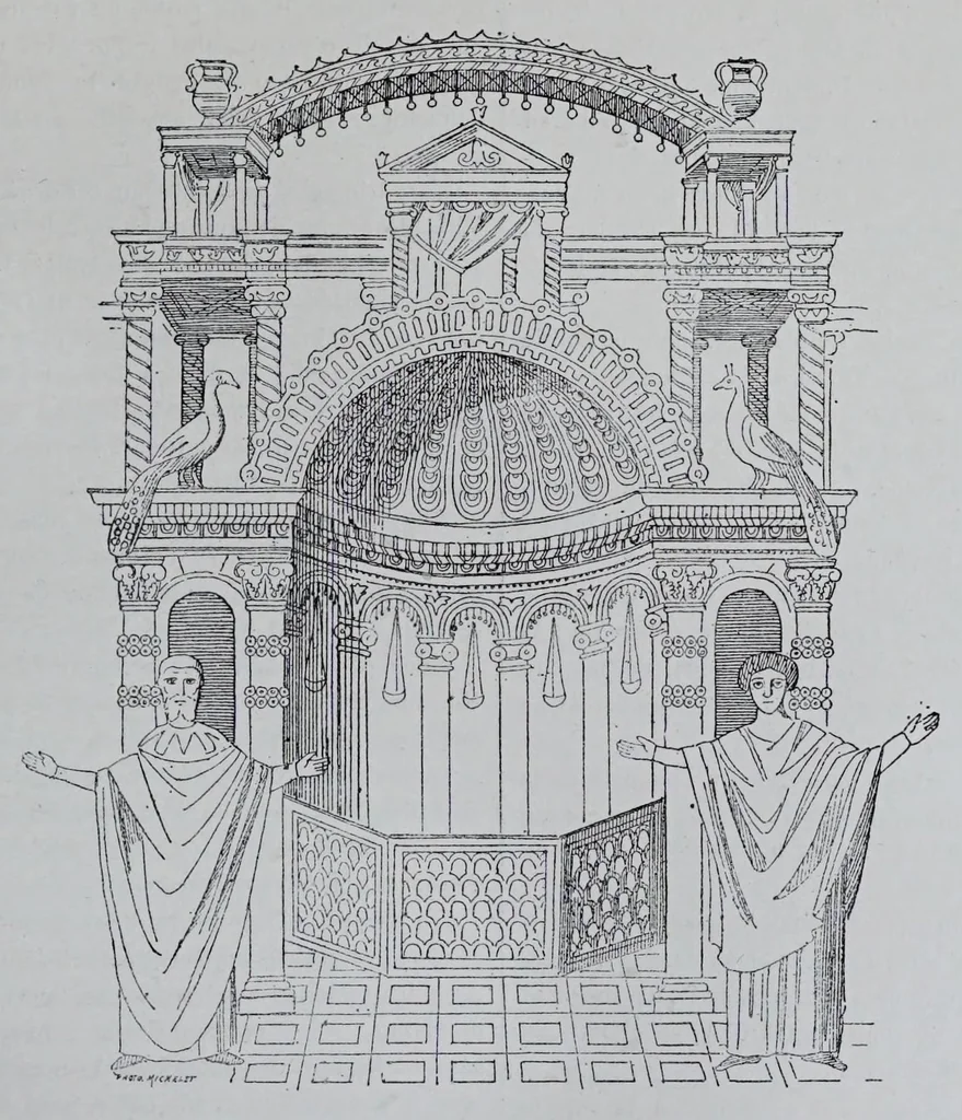 An illustration from La messe : études archéologiques sur ses monuments, 1883, leaf 155