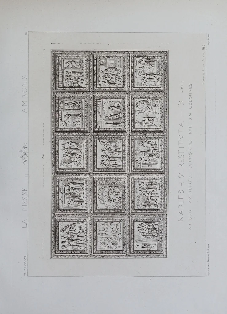 An illustration from La messe : études archéologiques sur ses monuments, 1883, leaf 231