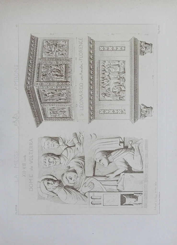 An illustration from La messe : études archéologiques sur ses monuments, 1883, leaf 275