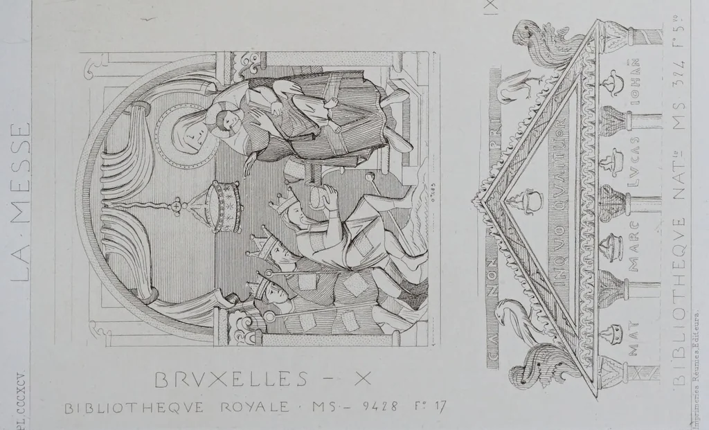 An illustration from La messe : études archéologiques sur ses monuments, 1883, leaf 327