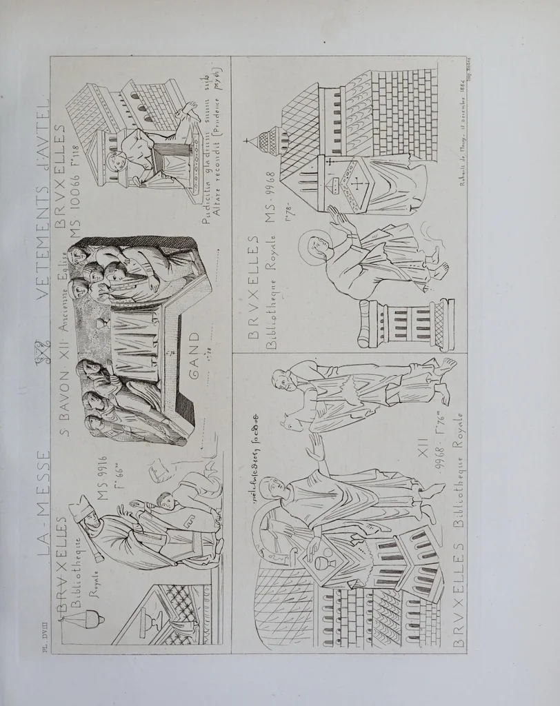 An illustration from La messe : études archéologiques sur ses monuments, 1883, leaf 387