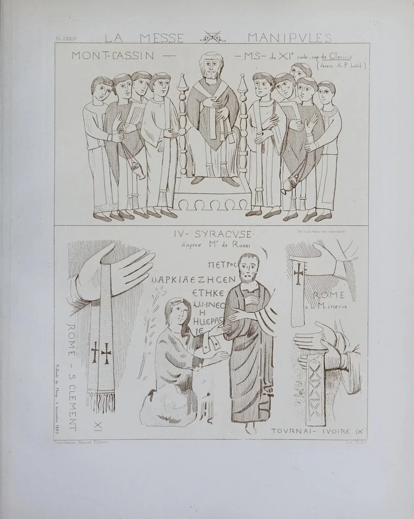 An illustration from La messe : études archéologiques sur ses monuments, 1883, leaf 223