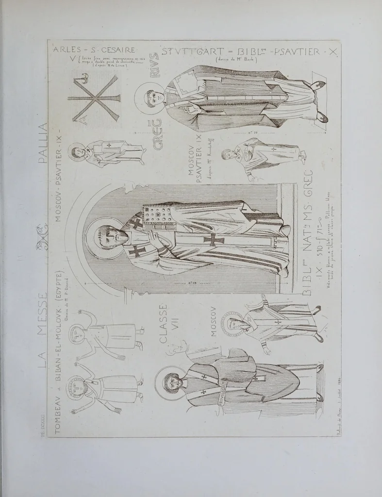 An illustration from La messe : études archéologiques sur ses monuments, 1883, leaf 295