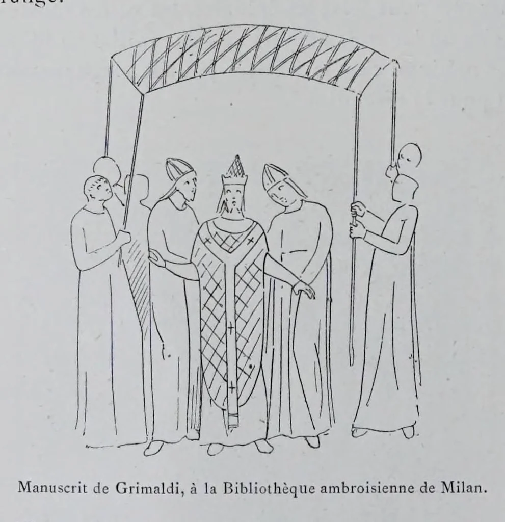 An illustration from La messe : études archéologiques sur ses monuments, 1883, leaf 76