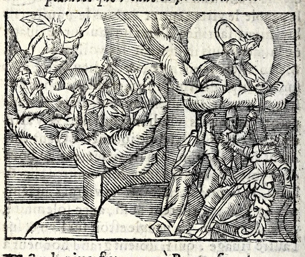 An illustration from La Metamorphose d'Ouide : contenant l'Olympe des histoires poëtiques : traduits de latin en françois, 1608, leaf 746