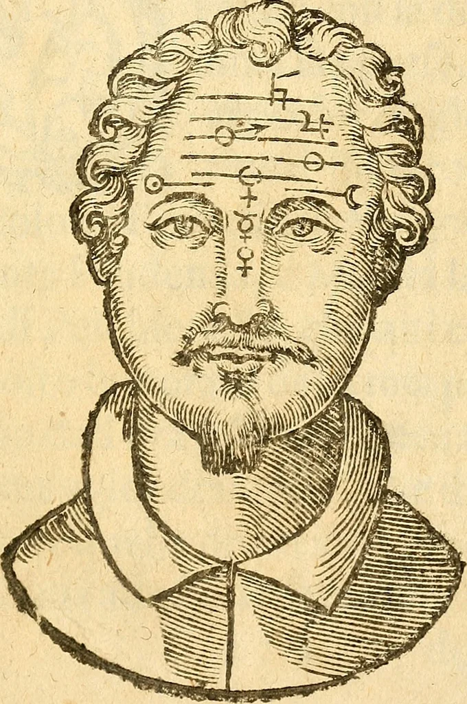 An illustration from La metoposcopia, ouero, Commensuratione delle linee della fronte, 1629, leaf 4