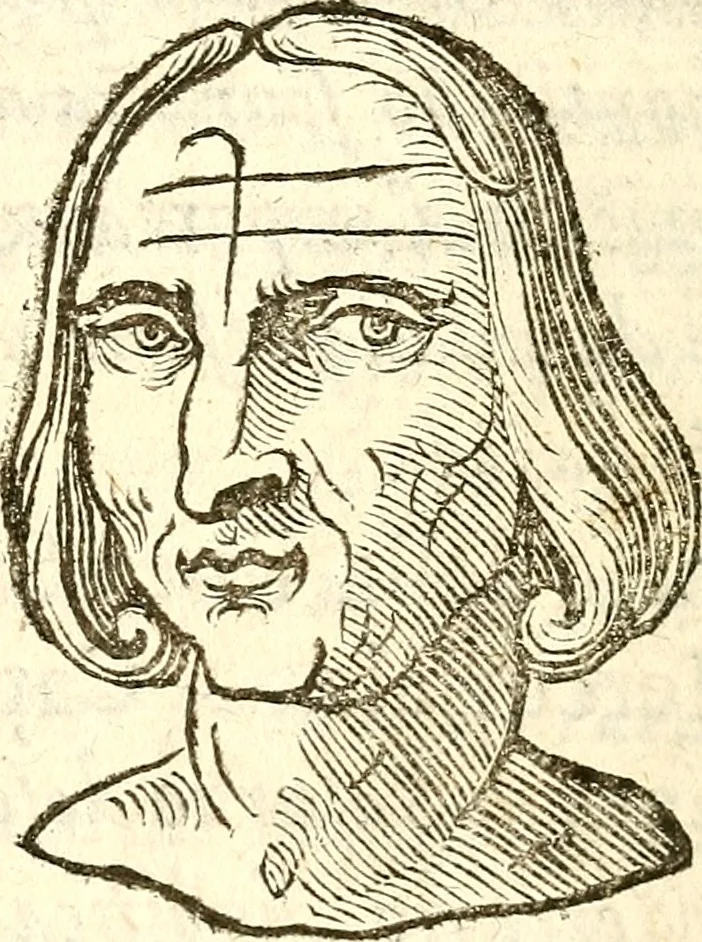 An illustration from La metoposcopia, ouero, Commensuratione delle linee della fronte, 1629, leaf 75