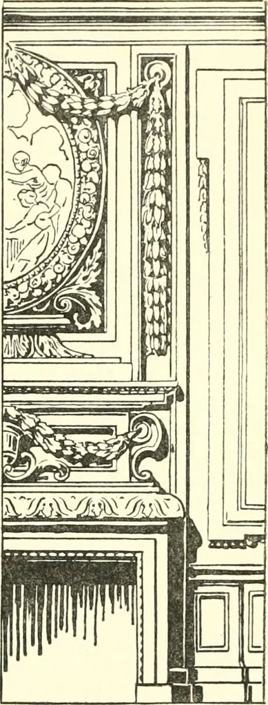 An illustration from L'ameublement français au grand siècle, 1913, leaf 64