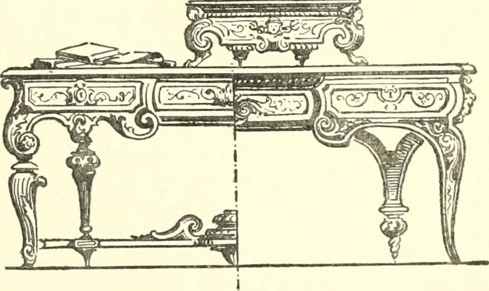 An illustration from L'ameublement français au grand siècle, 1913, leaf 84