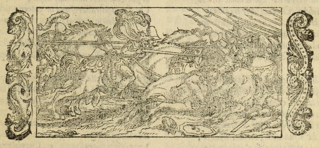 An illustration from L'amore di Trolio et Griseida, ove, Si tratta in bvona parte la Gverra de Troia, 1553, leaf 53