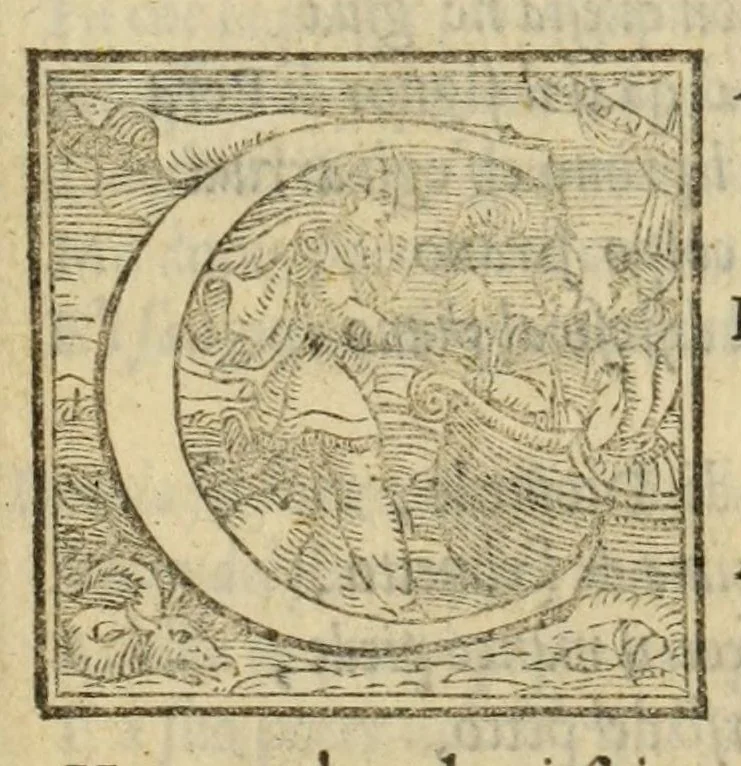 An illustration from L'amore di Trolio et Griseida, ove, Si tratta in bvona parte la Gverra de Troia, 1553, leaf 77