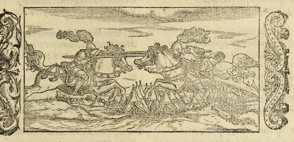 An illustration from L'amore di Trolio et Griseida, ove, Si tratta in bvona parte la Gverra de Troia, 1553, leaf 89