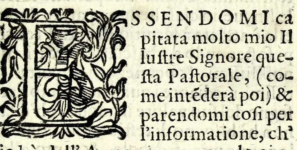 An illustration from L'amoroso sdegno : favola pastorale, 1598, leaf 9