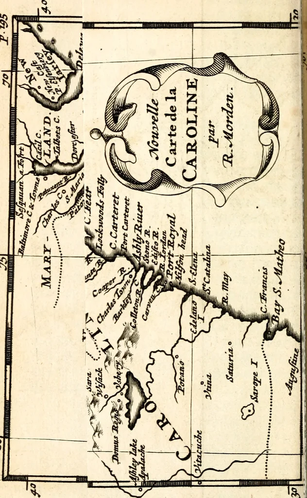 An illustration from L'Amérique angloise, ou Description des isles et terres du roi d'Angleterre, dans l'Amérique, 1688, leaf 233