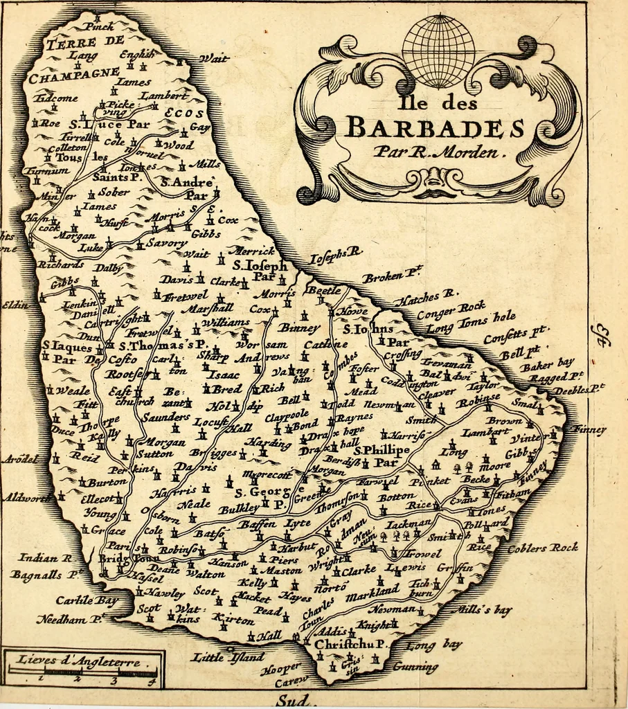 An illustration from L'Amérique angloise, ou Description des isles et terres du roi d'Angleterre, dans l'Amérique, 1688, leaf 52