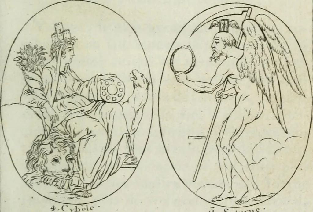 An illustration from La mythologie comparée avec l'histoire, 1822, leaf 82