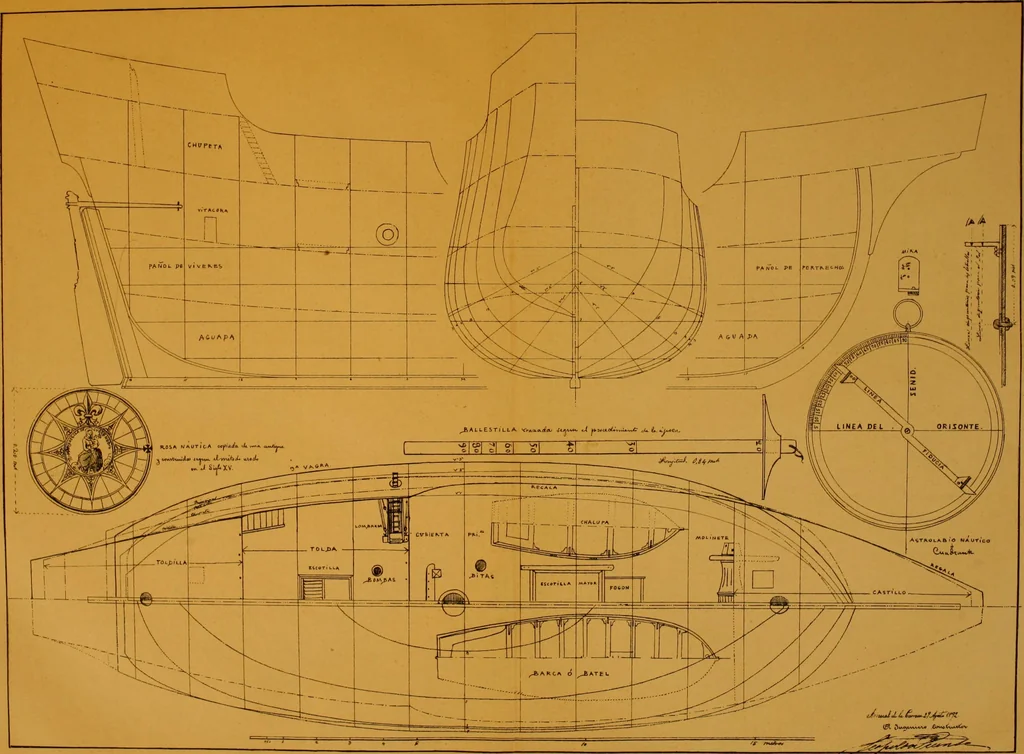 An illustration from La nao Santa María : memória de la Comisión Arqueológica Ejecutiva, 1892, 1892, leaf 115