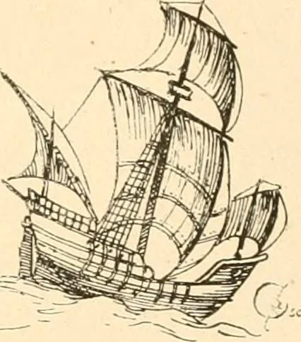 An illustration from La nao Santa María : memória de la Comisión Arqueológica Ejecutiva, 1892, 1892, leaf 23