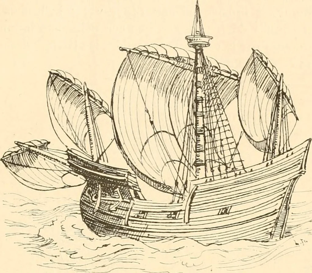An illustration from La nao Santa María : memória de la Comisión Arqueológica Ejecutiva, 1892, 1892, leaf 25