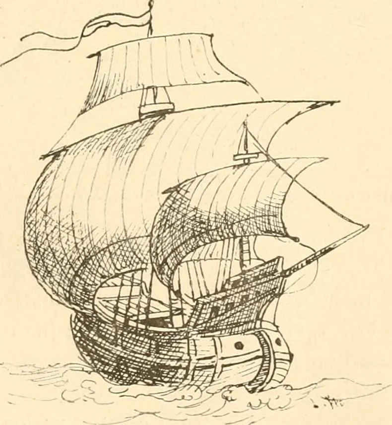 An illustration from La nao Santa María : memória de la Comisión Arqueológica Ejecutiva, 1892, 1892, leaf 25