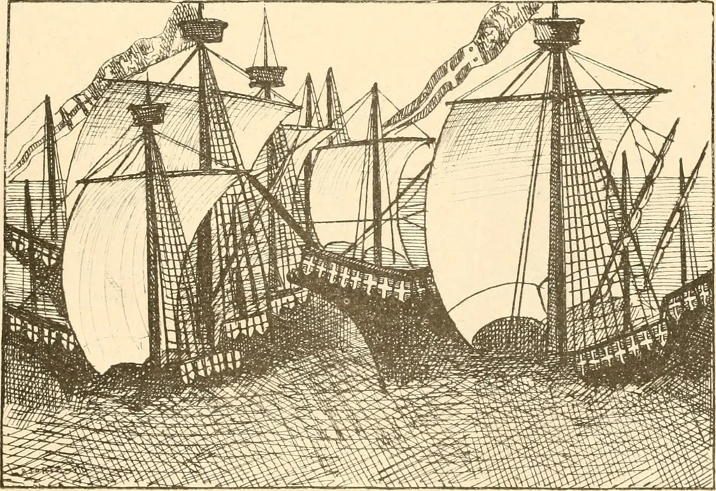 An illustration from La nao Santa María : memória de la Comisión Arqueológica Ejecutiva, 1892, 1892, leaf 27