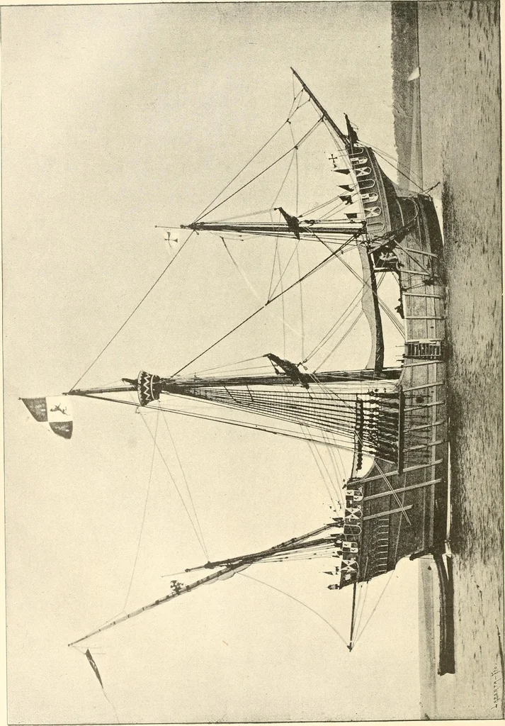 An illustration from La nao Santa María : memória de la Comisión Arqueológica Ejecutiva, 1892, 1892, leaf 30