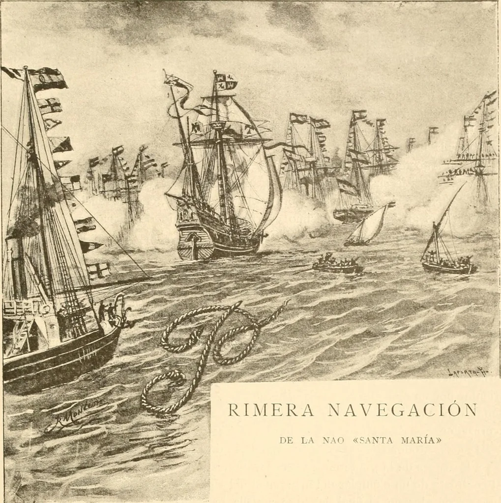 An illustration from La nao Santa María : memória de la Comisión Arqueológica Ejecutiva, 1892, 1892, leaf 49