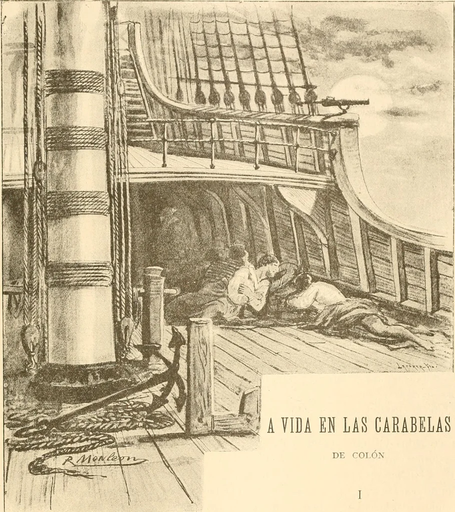 An illustration from La nao Santa María : memória de la Comisión Arqueológica Ejecutiva, 1892, 1892, leaf 93