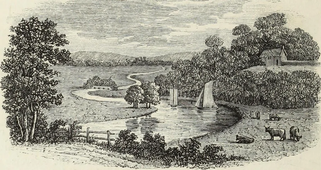 An illustration from The landscape gardening and landscape architecture of the late Humphry Repton, esq., being his entire works on these subjects : ...with historical and scientific introduction, a systematic analysis, a biographical notice, notes, and copious alphabetical index, 1840, leaf 195